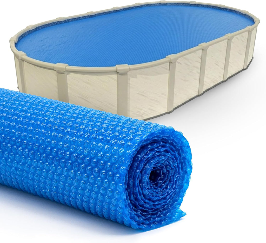 Sun2Solar Blue 10 ft x 15 ft Oval Pool Solar Cover | 16 Mil | Heat Retaining | Thermal Heating Blanket for Inground & Above Ground Swimming Pools | 1600 Series Includes 6-Pack of Heavy-Duty Grommets