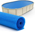 Sun2Solar Blue 18 ft x 36 ft Oval Pool Solar Cover | 8 Mil | Heat Retaining | Thermal Heating Blanket for Inground & Above Ground Swimming Pools | 800 Series Includes 6-Pack of Heavy-Duty Grommets