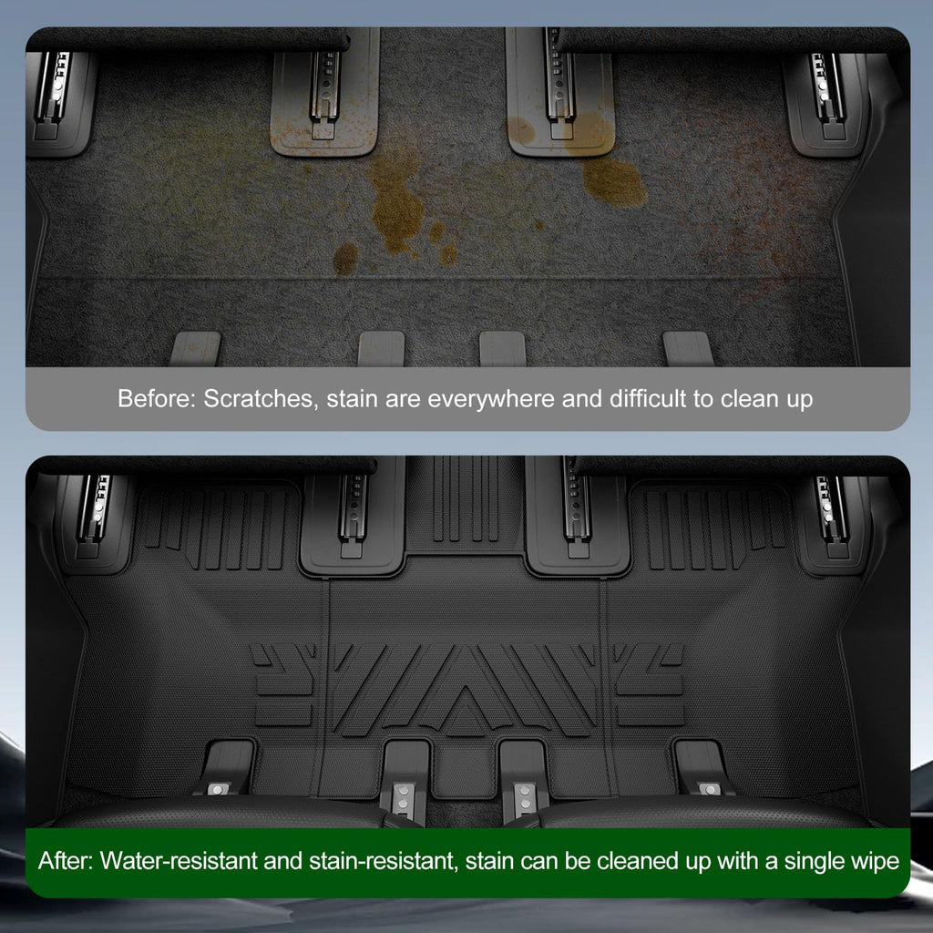 xipoqix Fuel 6&7 Seats Floor Mats Cargo Mat Compatible with 2021-2026 Kia Sorento Not for Hybrid TPE Replacement for 2021-2026 Kia Sorento Accessories (Trunk Mat with Backrest Mat+Floor Mats)