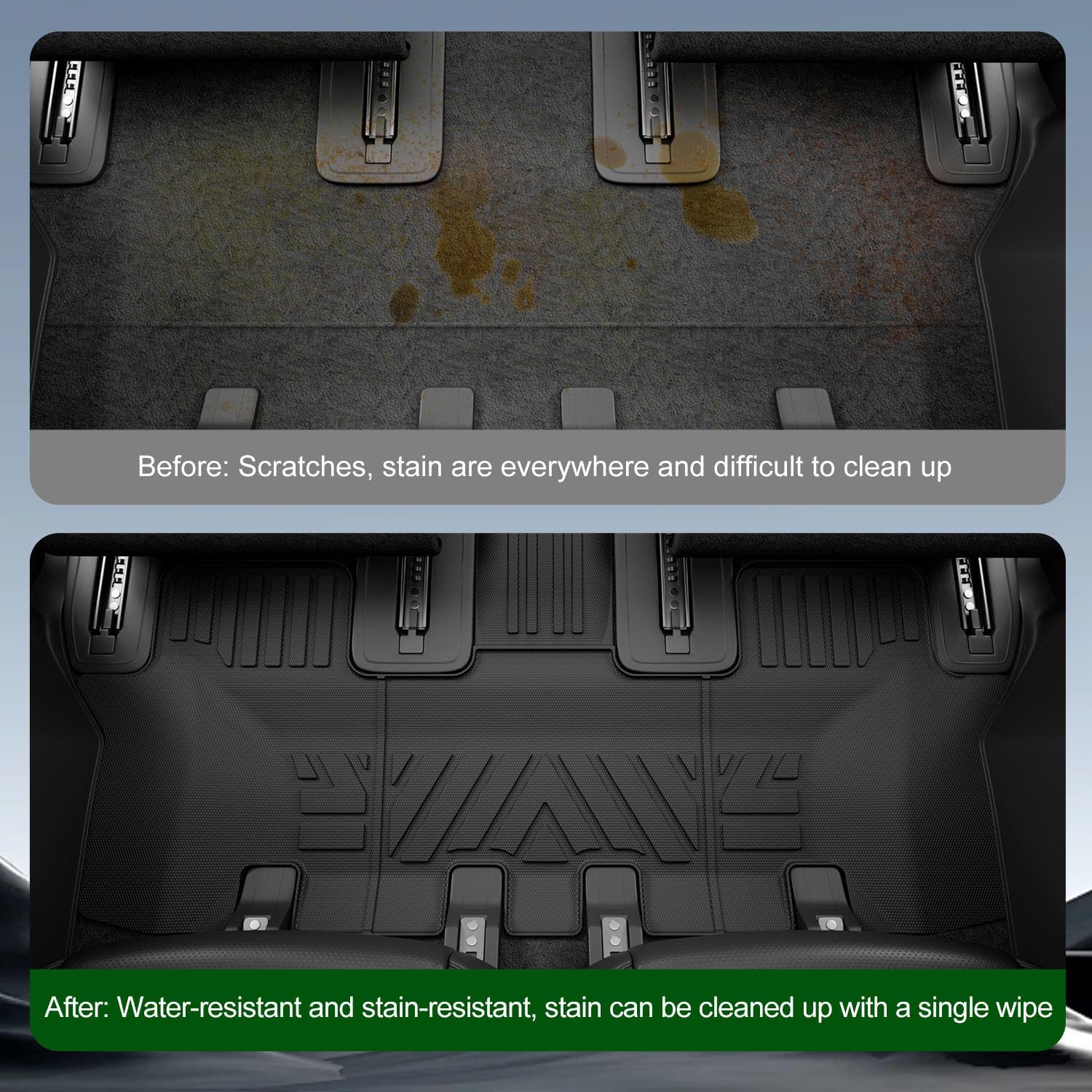 xipoqix Fuel 6&7 Seats Floor Mats Cargo Mat Compatible with 2021-2026 Kia Sorento Not for Hybrid TPE Replacement for 2021-2026 Kia Sorento Accessories (Trunk Mat with Backrest Mat+Floor Mats)