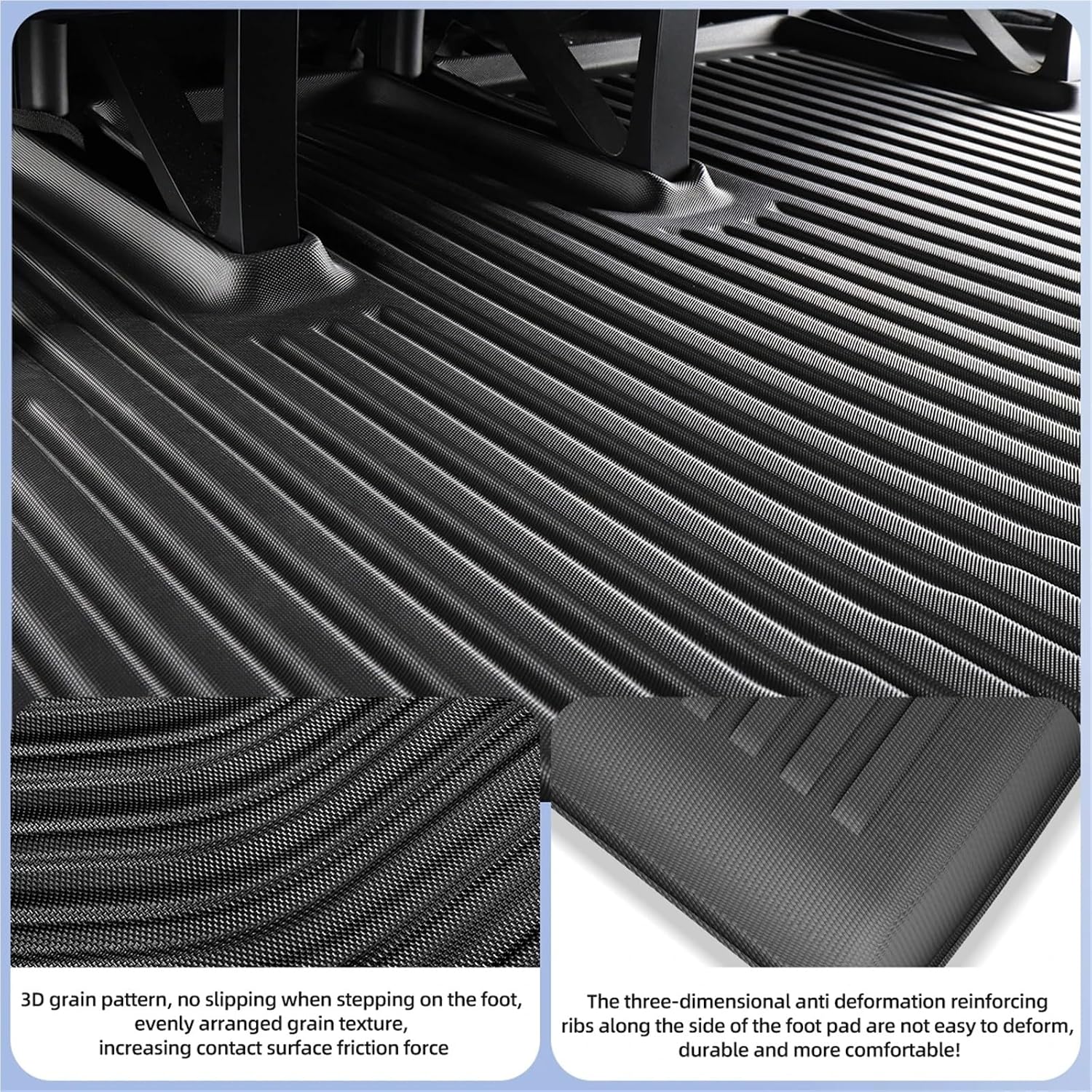 Compatible for Tesla Model X 2023 2024 TPE 3D Car Floor Mats Cargo Liner Trunk Pad Waterproof Protective Left Rudder(NEW 7MODELX5PCS)