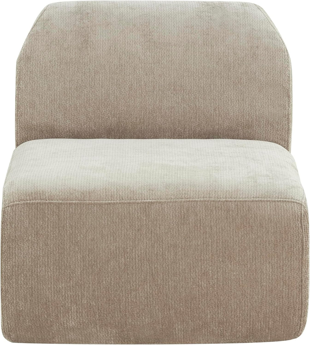 Christopher Knight Home Midel 111' Modular L-Shape Sofa Couch with Chaise Lounge, Modern Boneless Sofa for Living Room, Fabric Upholstered Cloud Couch with Deep Seat, Dark Beige