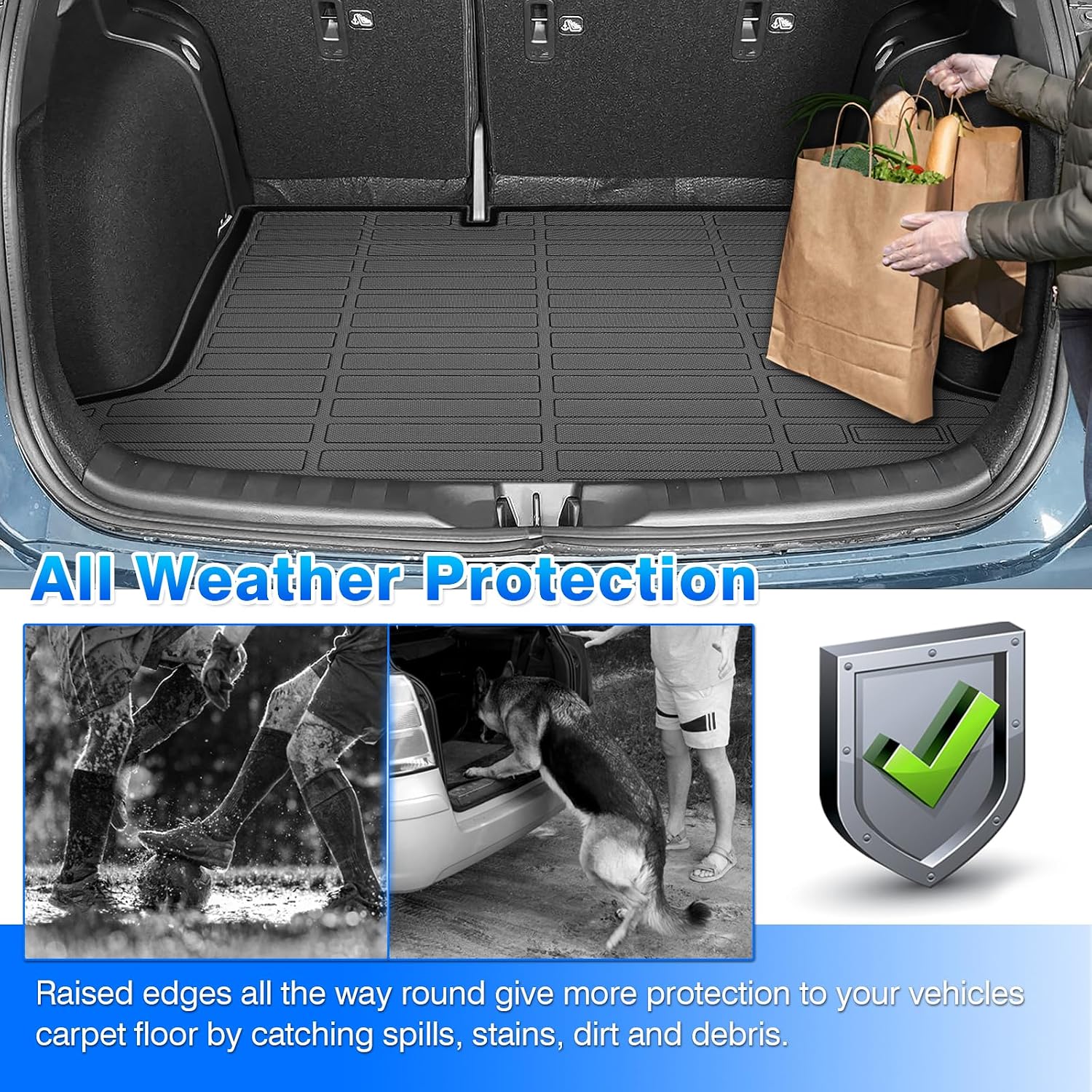 Cartist Floor Mats for Nissan Kicks 2018-2024, All Weather Cargo Liner for Nissan Kicks Accessories, Heavy Duty Car Mats, Car Accessories