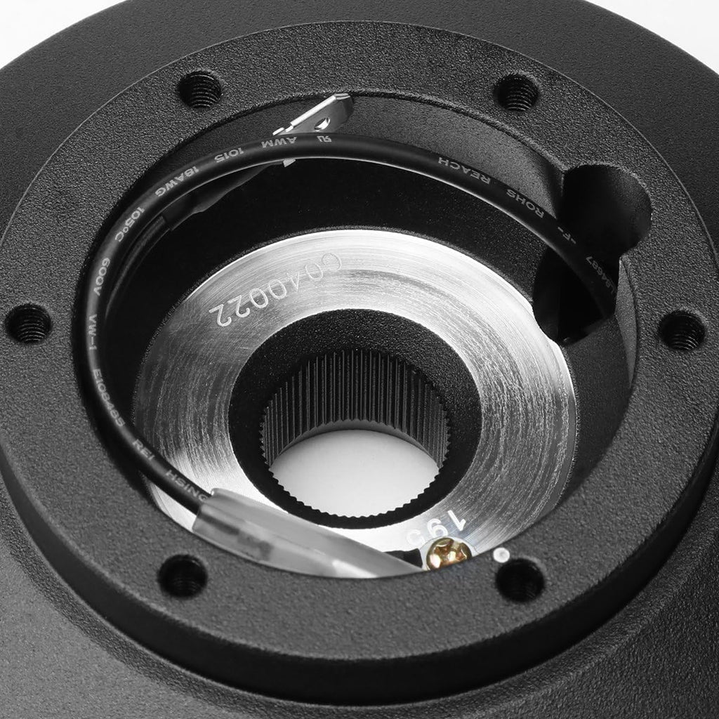 NRG Innovations NRG-SRK-195H Racing Style Steering Wheel Quick Release Short Hub Adapter, 6 X 70mm Bolt Pattern, Black Body