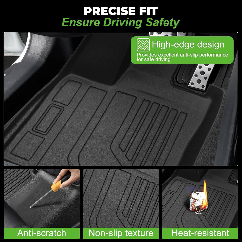 Floor Mats & Cargo Liner & Backrest Mat Set Fit for 2024-2026 Toyota Grand Highlander 7 Seat,All Weather Protection for Car Mats Anti-Slip TPE Odorless Floor Liners Grand Highlander 7 Seat Accessorie