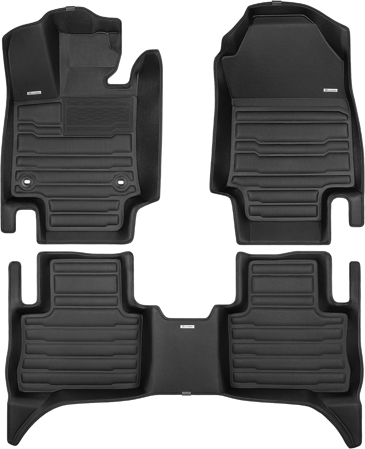TuxMat - for Toyota RAV4 Hybrid 2019-2025 Models - Custom Car Mats - Maximum Coverage, All Weather, Laser Measured - This Full Set Includes 1st and 2nd Rows