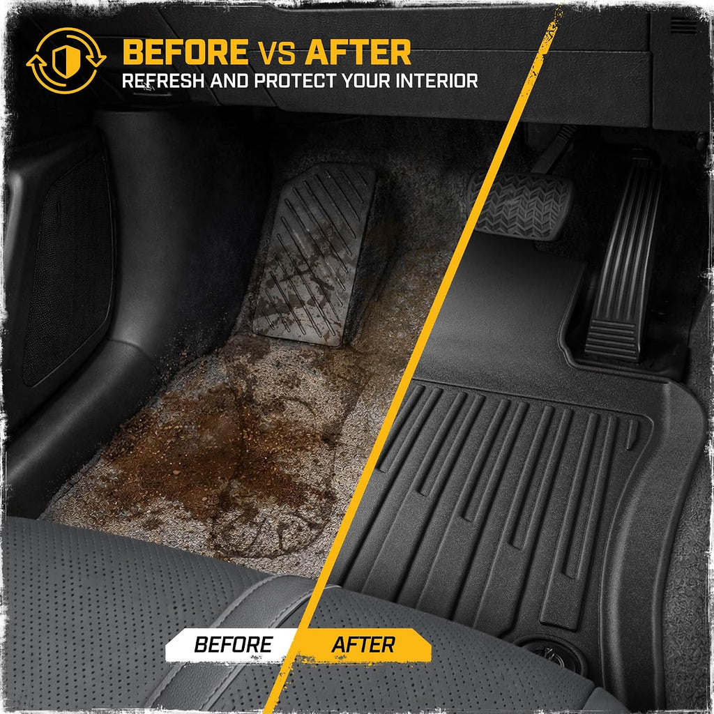 CAT® JustFit™ 3D Custom Fit Floor Mats for Toyota Camry 2018 2019 2020 2021 2022 2023 2024, Heavy Duty All Weather Floor Liners Laser Measured, Toyota Camry Accessories
