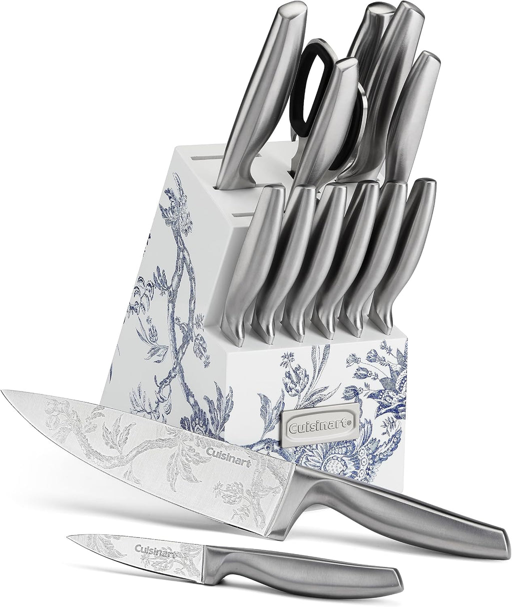 Cuisinart 15pc Caskata Collection™ Stainless Steel Hollow Handle Cutlery Block Set, C77SS-15PKCA