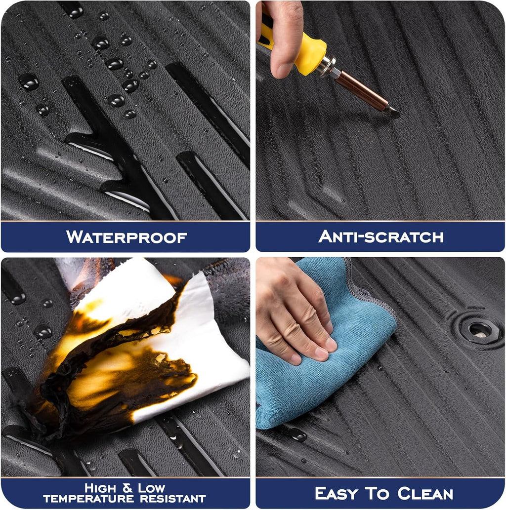 CreekT® Floor Mats for Toyota Rav4 2019-2025(Include Hybrid)-All Weather Full Set Waterproof Heavy Duty TPE Cargo Liner Back Seat Cover Backreat Protector for Toyota Rav 4 Accessories LE XLE Limited