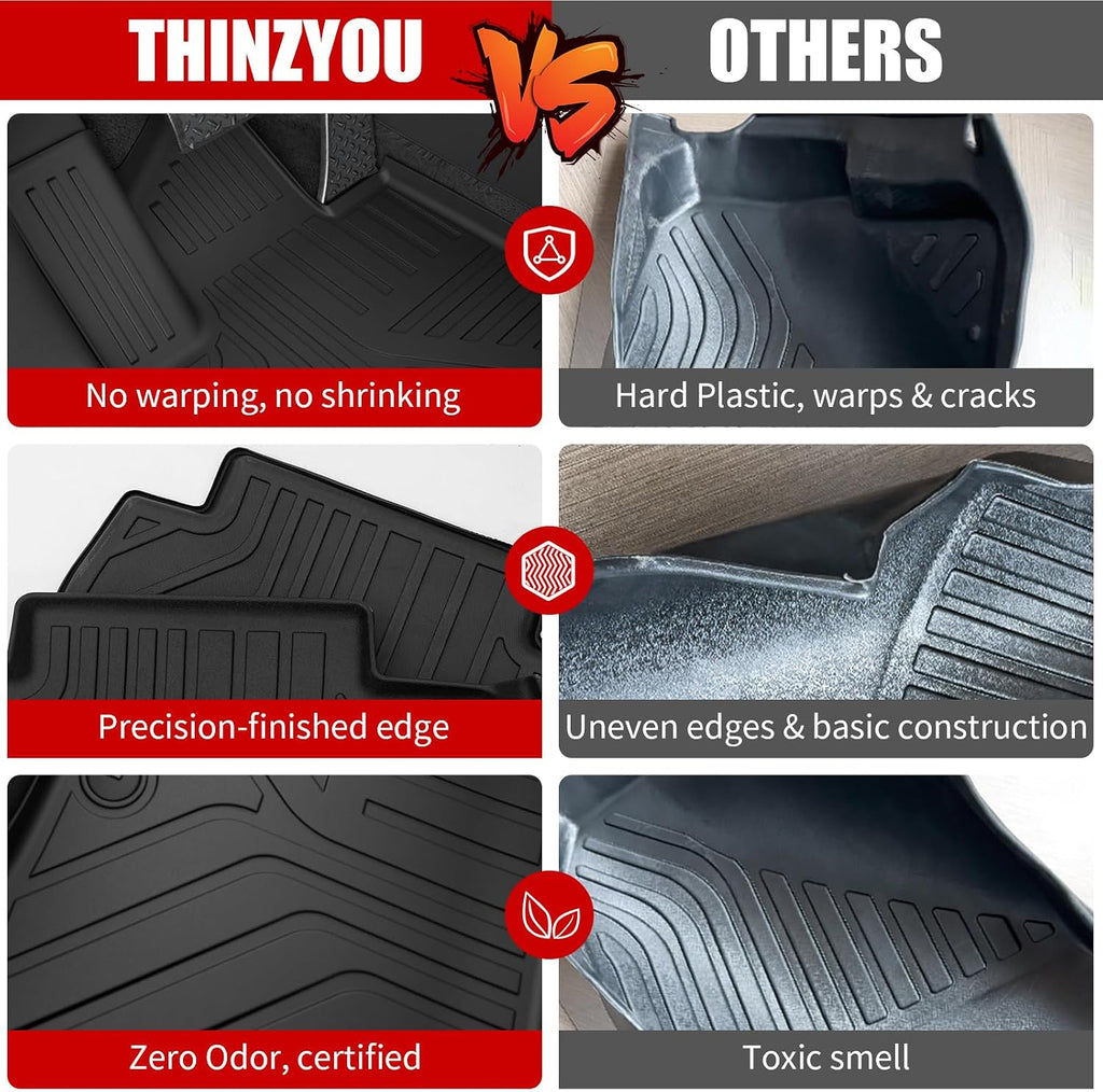 Floor Mats Compatible with 2024 2025 2026 Lexus TX350 TX500h TX550h+ 7 Seats Cargo Mat Trunk Liner Kick Mats All Weather TX Accessories (Floor Mats+Trunk Mat+2nd&3rd Row Backrest Mats)