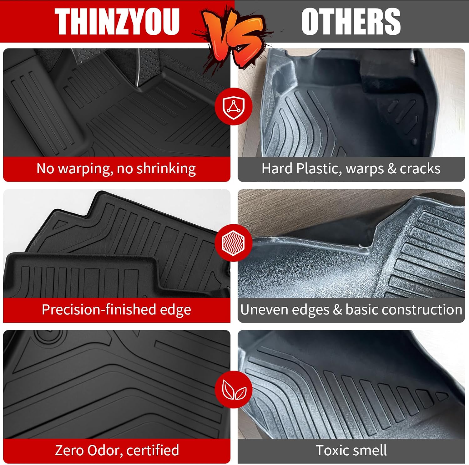 Floor Mats Compatible with 2024 2025 2026 Lexus TX350 TX500h TX550h+ 7 Seats Cargo Mat Trunk Liner Kick Mats All Weather TX Accessories (Floor Mats+Trunk Mat+2nd&3rd Row Backrest Mats)