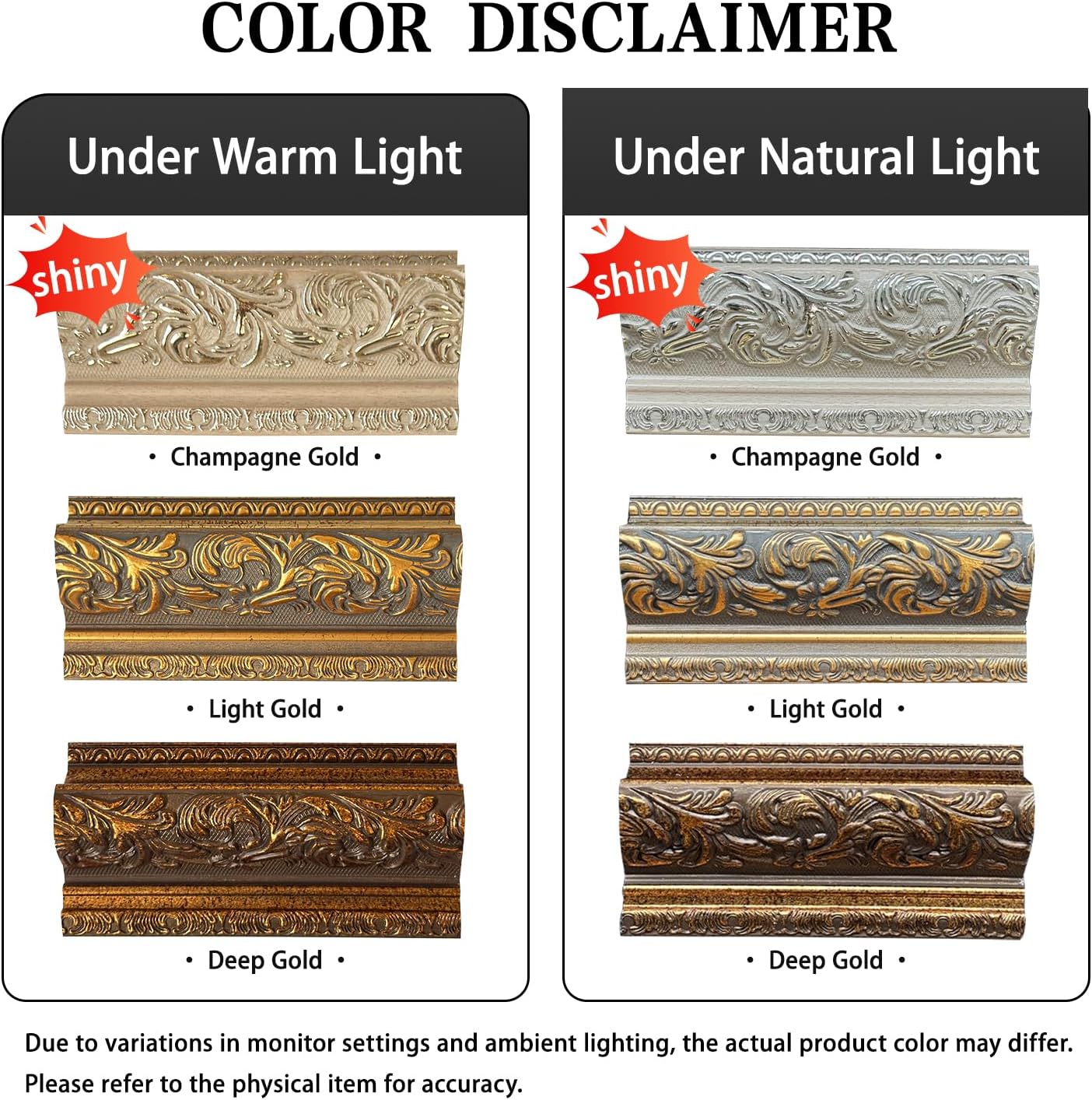 Elegant Vintage-Style TV Frame (Champagne Gold, 32') - Compatible ONLY with Samsung The Frame TV (Fits 2021-2025, 32LS03A/B/C/FA)