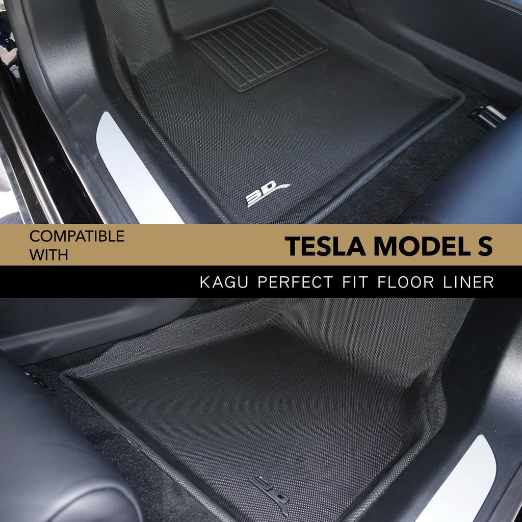 3D MAXpider 2015-2020 Tesla Model S Kagu 1st Row Floormat - Black (L1TL01311509)