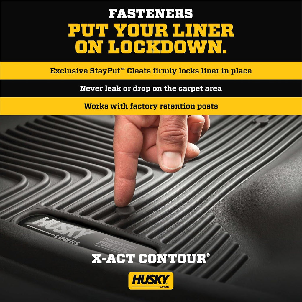 Husky Liners X-act Contour Floor Mats | Fits 2020-2026 Buick Encore GX, 2024-2026 Buick Envista & 2021-2026 Chevrolet Trailblazer | Front Row, 2-pc Black - 55601