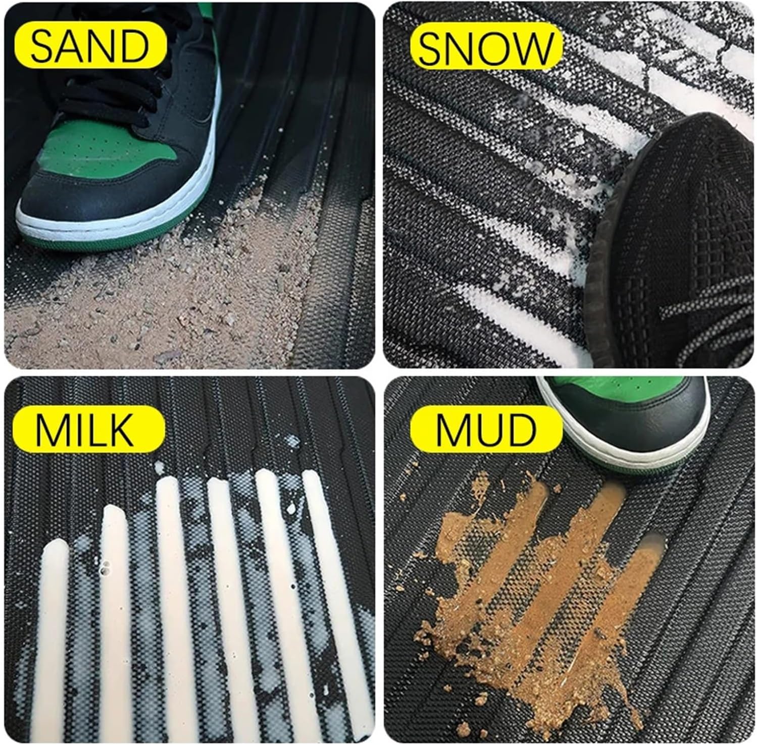 Car Floor Mats Cargo Liner Waterproof Anti-Slip Trunk Mat TPE Pads Accessories，Compatible for Tesla Model 3 2024 Highland(for Model 3 9Pcs Mats)