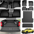 KUST Floor Mats Truck Bed Liner for 2022-2025 2026 Ford Maverick Accessories (Gas Only), 4.5FT Bed Mat & All Weather Floor Liners & Tailgate Mat, Full Set Truck Mats TPE Rubber, Raised Edge
