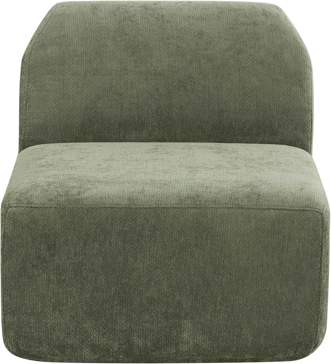 Christopher Knight Home Midel 111' Modular L-Shape Sofa Couch with Chaise Lounge, Modern Boneless Sofa for Living Room, Fabric Upholstered Cloud Couch with Deep Seat, Olive Green
