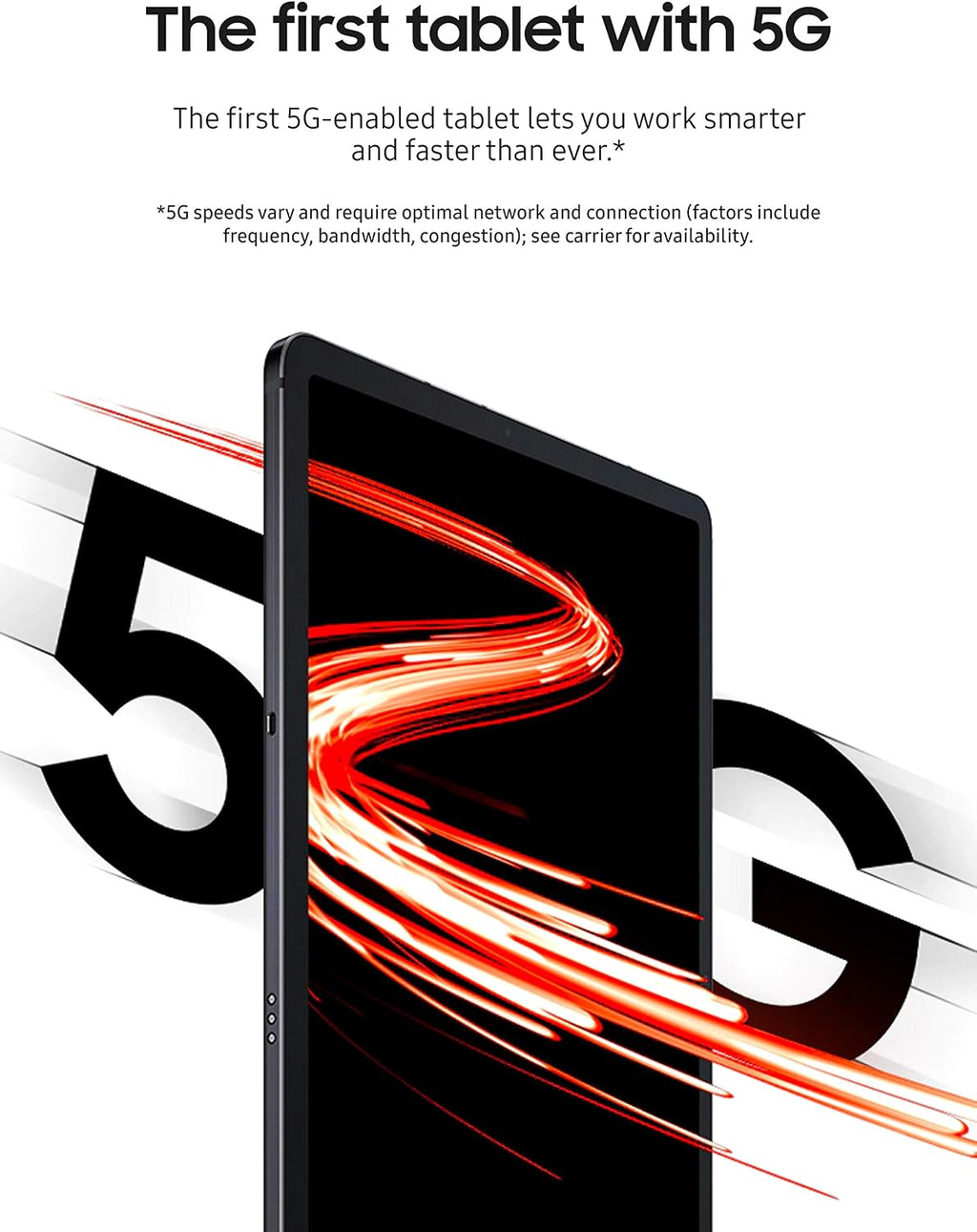 Samsung Galaxy Tab S7+ (5G Tablet) LTE/WiFi (Verizon), Mystic Black - 128 GB (2020 Model - US Version & Warranty) - SM-T978UZKAVZW