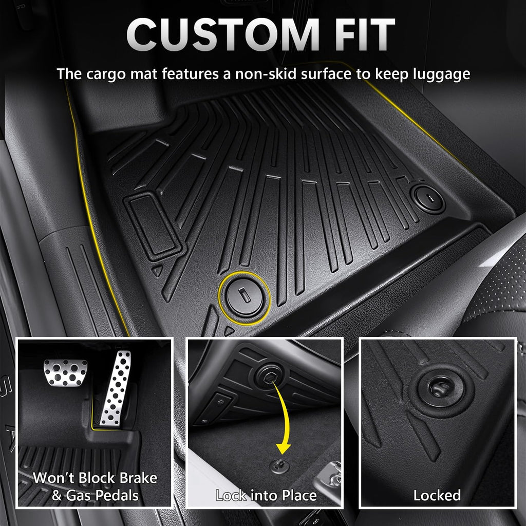 Floor Mats Compatible with Chevy Cruze 2011-2014,All Weather Protection Duarble TPE Cargo Liner Accessories Compatible with Chevy Cruze 2011 2012 2013 2014