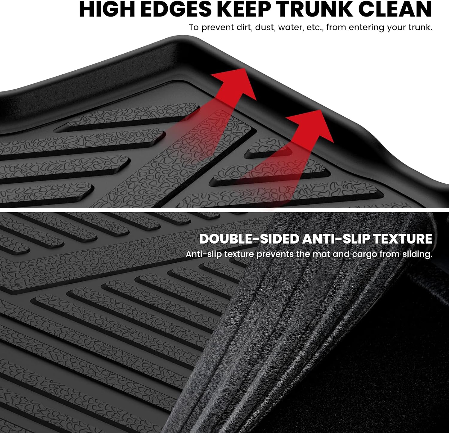 LASFIT Floor Mats&Trunk Mat Fit for Toyota RAV4 2019-2025 (Only Fit Hybrid) All Weather TPE Mats Custom Fit Floor Liner for Toyota RAV 4 1st and 2nd Row Full Set Car Mats and Cargo Liner