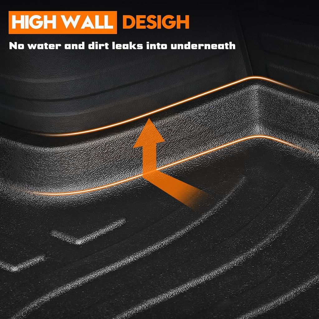 KUST Floor Mats Cargo Mat Set for Honda CR-V 2023-2025 2026 (Not for Hybrid), All Weather Cargo Trunk Liner Backrest Mat for CRV Accessories TPE Rubber Raised Edge (for Cargo in Lower Deck Position)