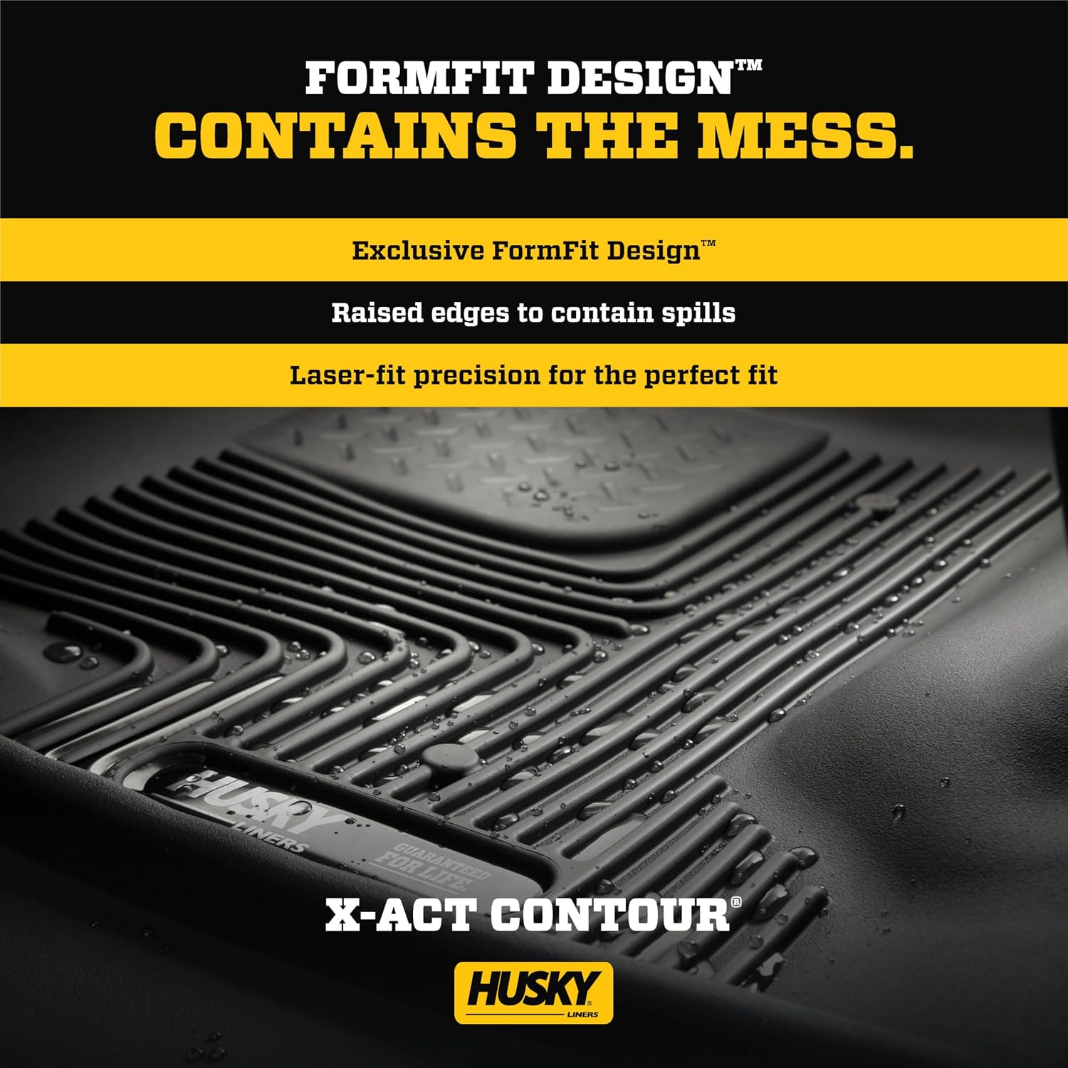 Husky Liners X-act Contour Floor Mats | Fits 2020-2026 Buick Encore GX, 2024-2026 Buick Envista & 2021-2026 Chevrolet Trailblazer | Front Row, 2-pc Black - 55601