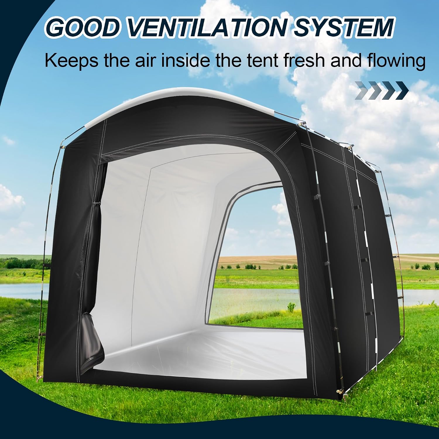 Bike Storage Tent,for 2-10 Bikes, 118 x 86 x 72 in Outdoor Portable Bike Storage Tent, 210D Oxford Fabric PU4000 Waterproof, 2 Rolling Doors, for Motorcycles or Large Motorcycles, Without Floor
