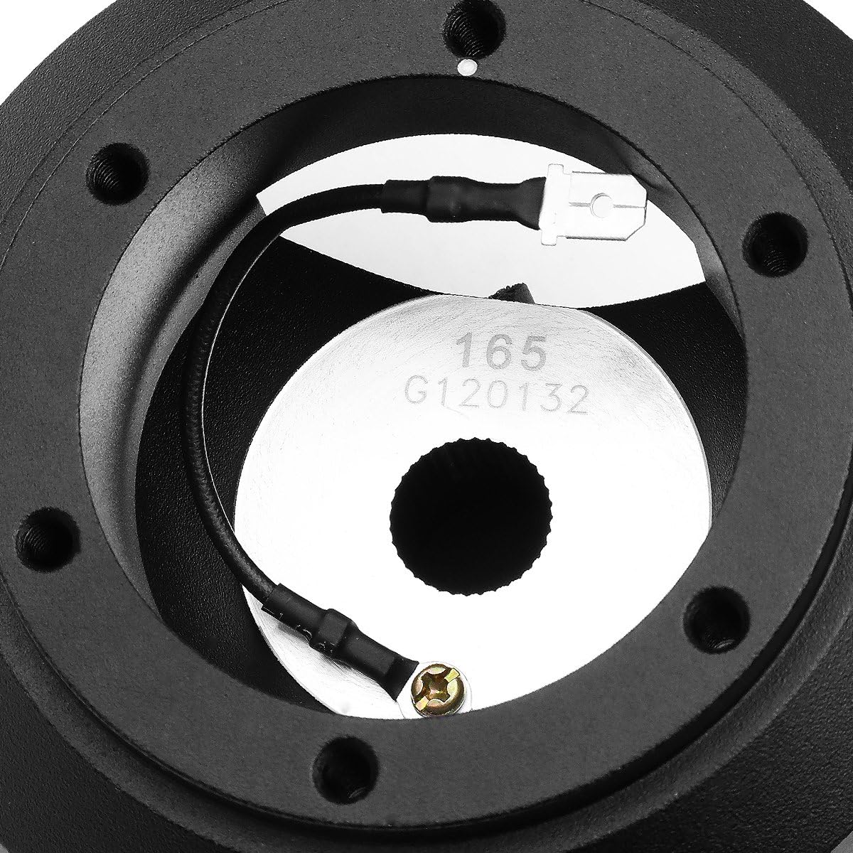Auto Dynasty Replacement for Genesis/Veloster Powder-Coated NRG Steering Wheel 6-Hole Hub Adapter Kit + Set of Resistors