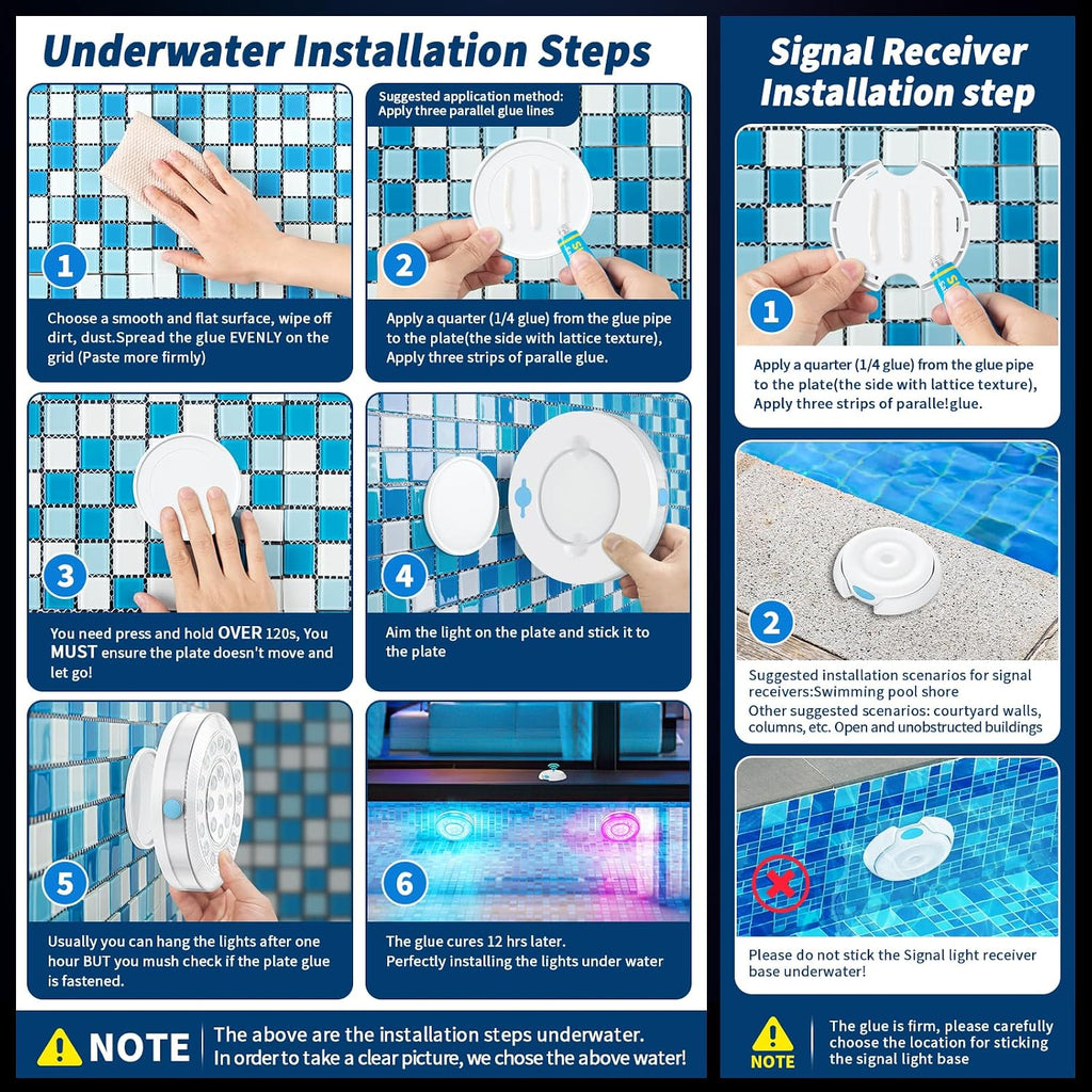 Homly Rechargeable Submersible Pool Lights with Wireless APP Control, Waterproof Underwater Smart LED Lights Controlled Multiple Lighting Modes, 4000mAh Magnets Light for Multi Scene Pool Decoration
