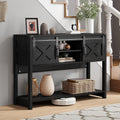RoyalCraft Farmhouse Console Table with Storage Shelf & Sliding Barn Door, Entryway Table with Storage, 46' Narrow Long Sofa Table, Console Tables for Living Room, Entryway, Foyer