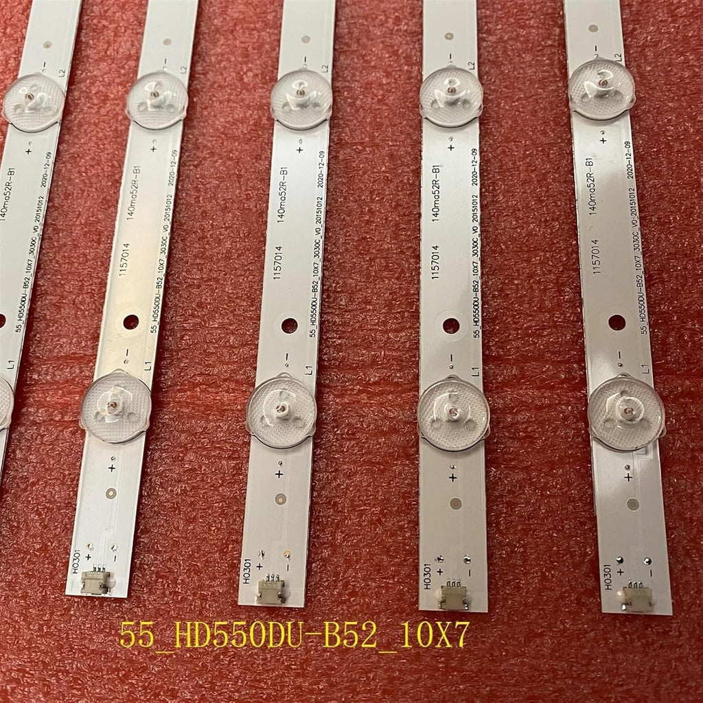 10 PCS/Set 7LED LED Backlight Strip Compatible with TV_55_HD550DU-B52_10X7 H55M3000 H55M3300 55H8C HD550DU-B52S1 (Color : 50pcs for 5 TV)