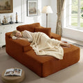 67.5 Inch Oversized Indoor Chaise Lounge, Sofa Bed, Living Room Couch, Corduroy Sofa, Couches for Living Room, Deep Seat Sleeper Couch Reading Chairs (Brown)