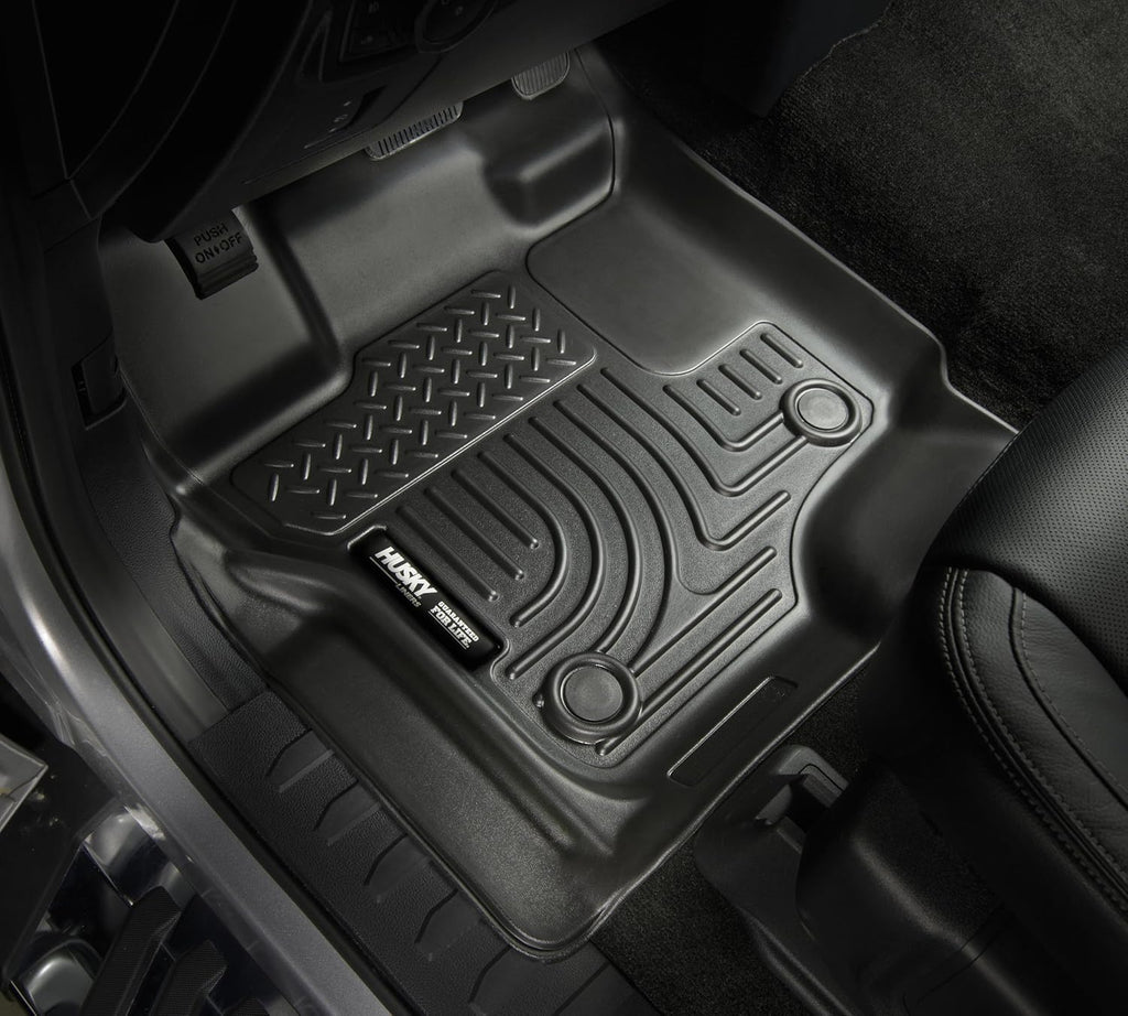Husky Liners Weatherbeater Floor Mats | Fits 2018-2024 Volkswagen Tiguan | Front & 2nd Row, 3-pc Black - 95231