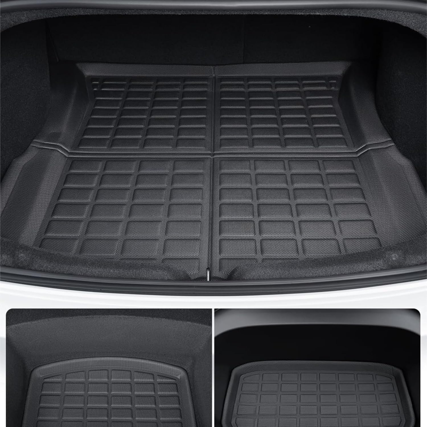 Compatible with Tesla Model 3 Highland 2024 XPE Floor Mats All Weather Trunk Floor Mat WP Cargo Liners Left Right Rubber(M3 6PCS LHD)