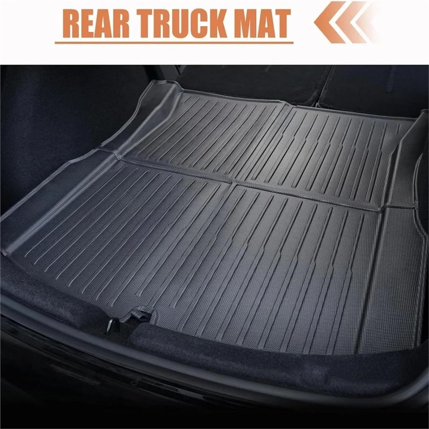 Full Cover Floor Mat with Door Sill Protector All Weather TPE Anti-Slip Floor Trunk Mats Cargo Liner Compatible for Tesla Model 3 Highland(DL-Mats 11pcs)