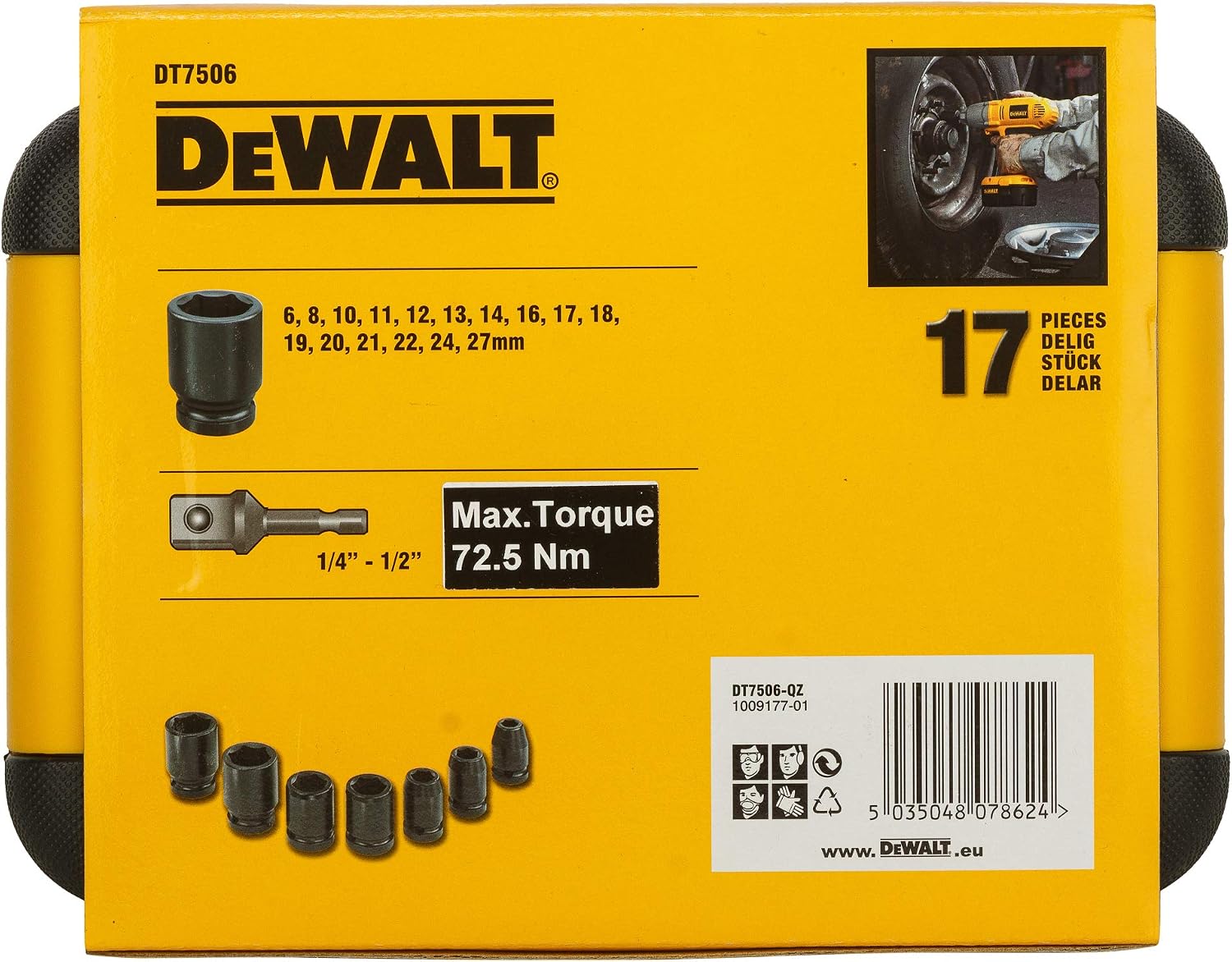 Dewalt DT7506QZ Impact Socket Set (17-Piece)