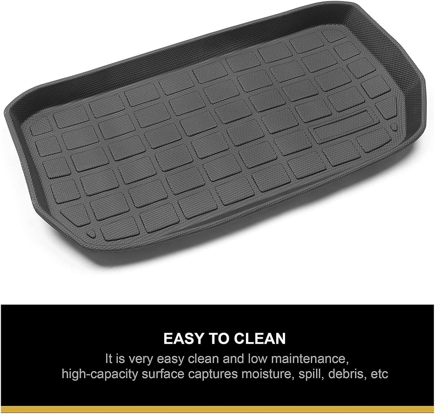 Anti Slip Front Trunk Rear Trunk Storage Mat All Weather Cargo Liner Floor Mats 3pcs TPE Mats Compatible with Tesla Model 3