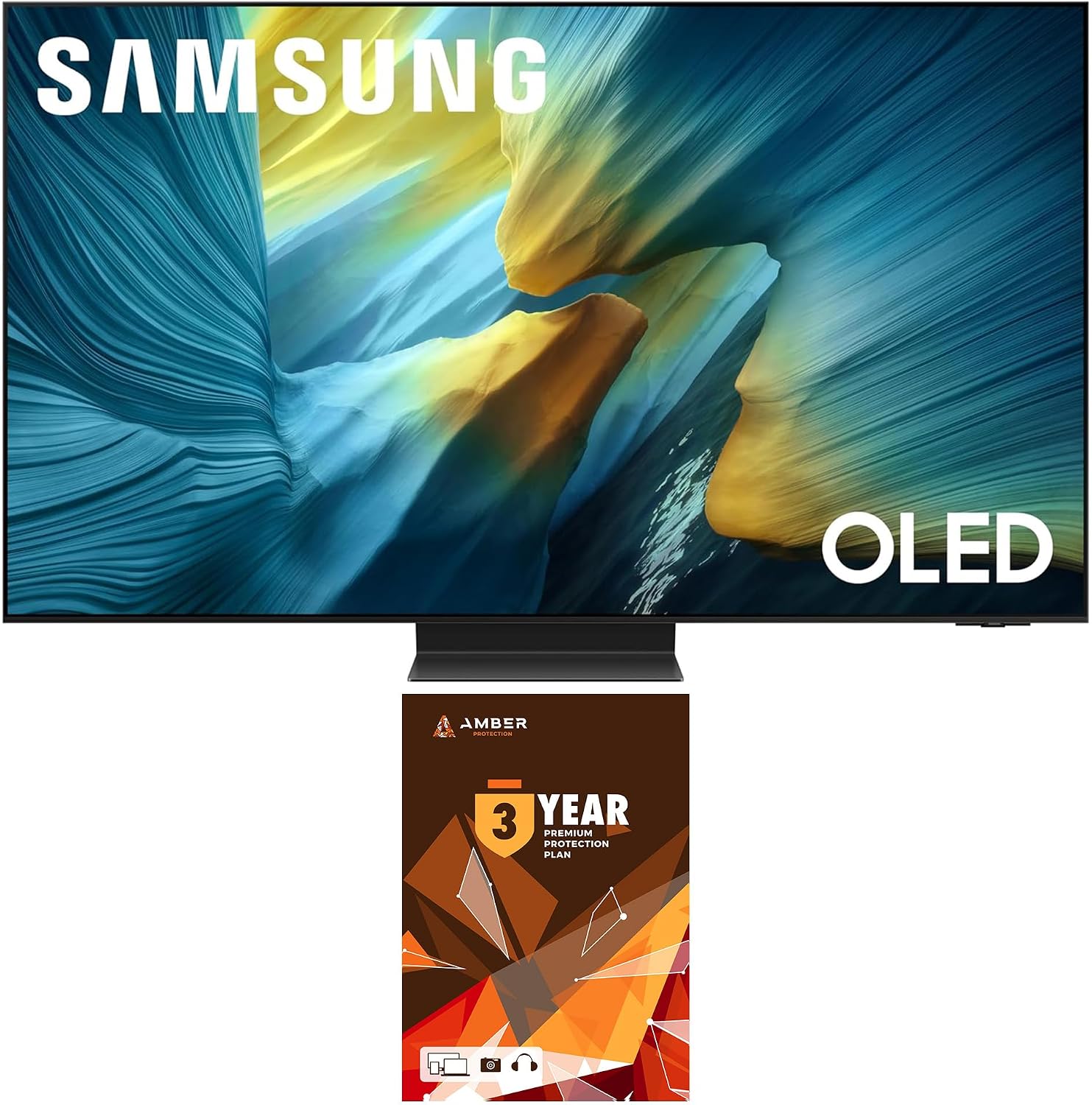 SAMSUNG QN65S95FAFXZA 65 Inch OLED HDR Pro 4K Smart TV with Q-Symphony Pro and 3 Year Amber Protection Plan (2025)