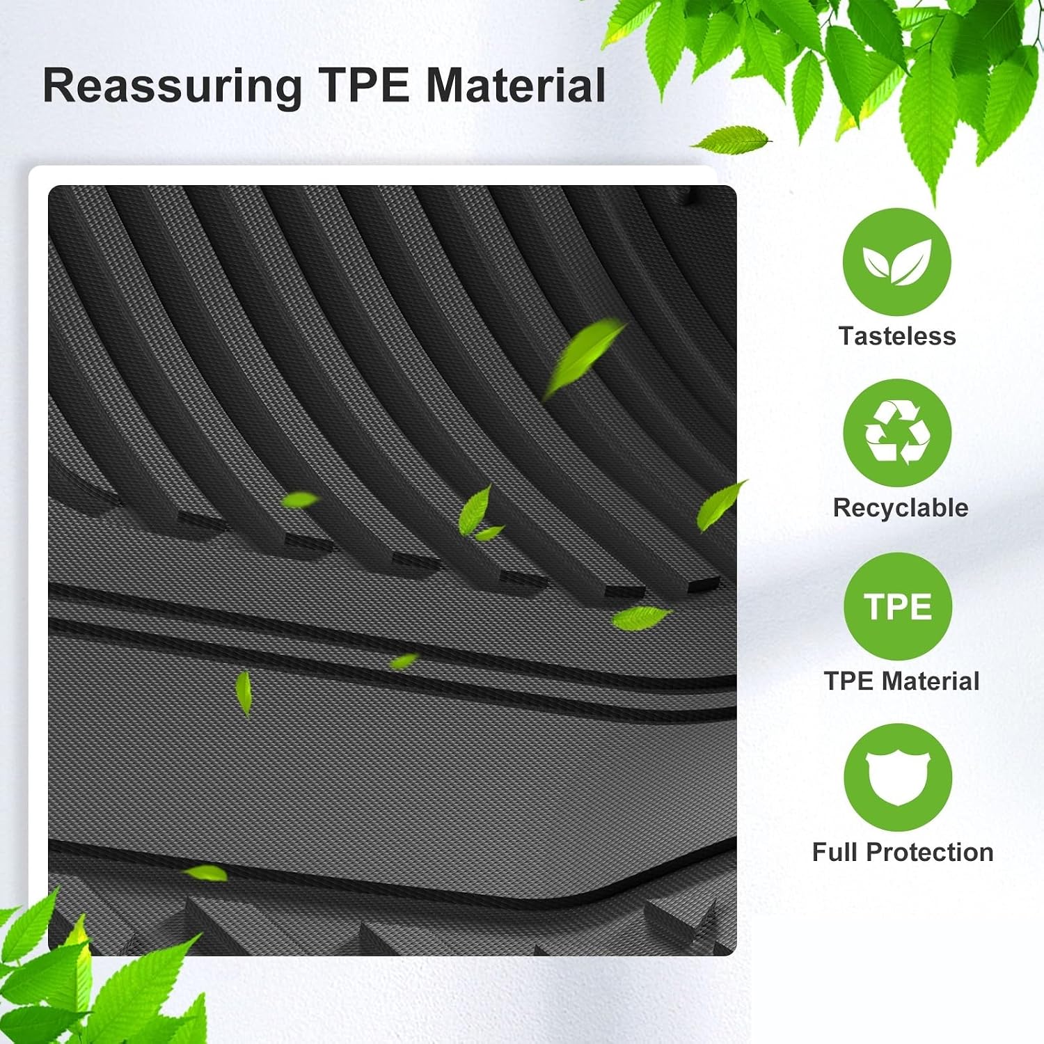 Compatible with Tesla Model 3 Highland 2024 TPE 3D Car Floor Mats Cargo Liner Trunk Pad Waterproof Protective Accessories(LHD 3PCS)