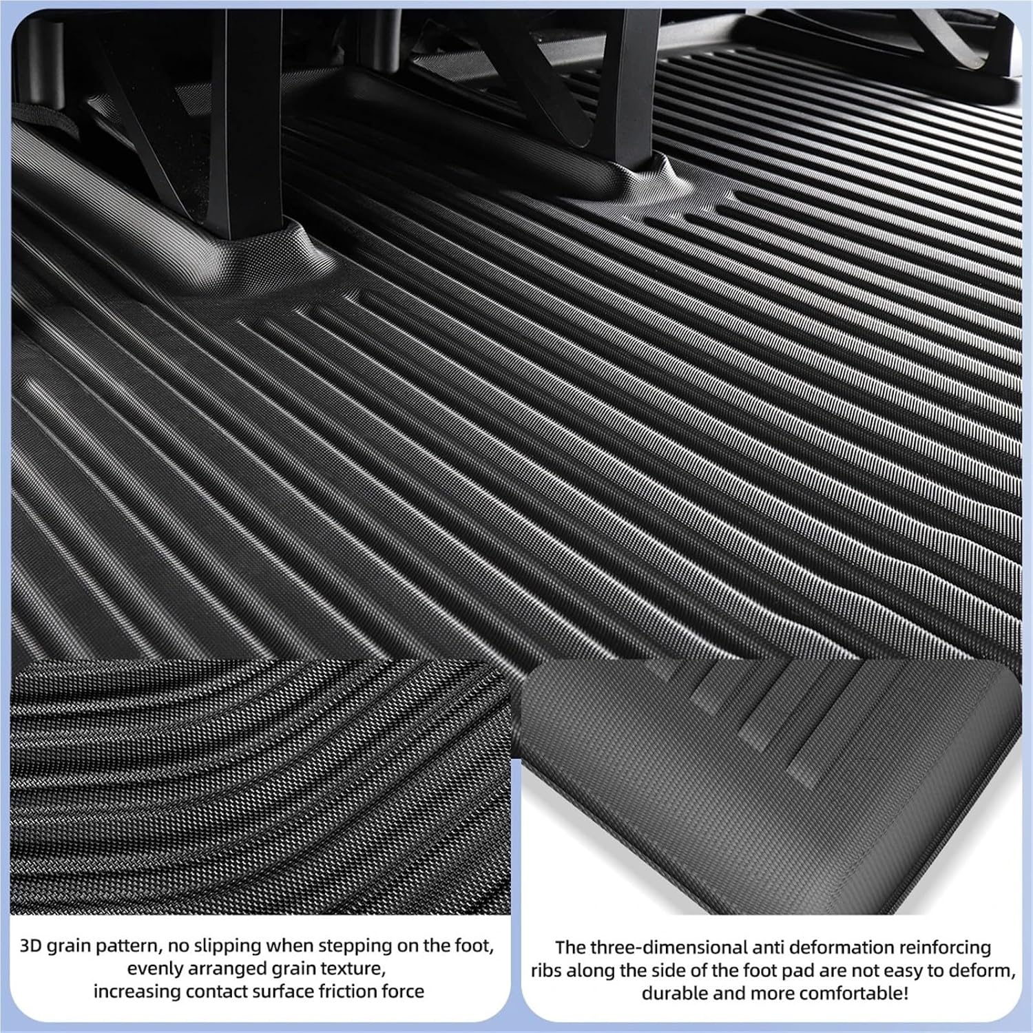 Compatible for Tesla Model X 2024 5/6/7 Seat TPE 3D Car Floor Mats Cargo Liner Trunk Pad Waterproof Protective Left Rudder(7seats 5PCS)