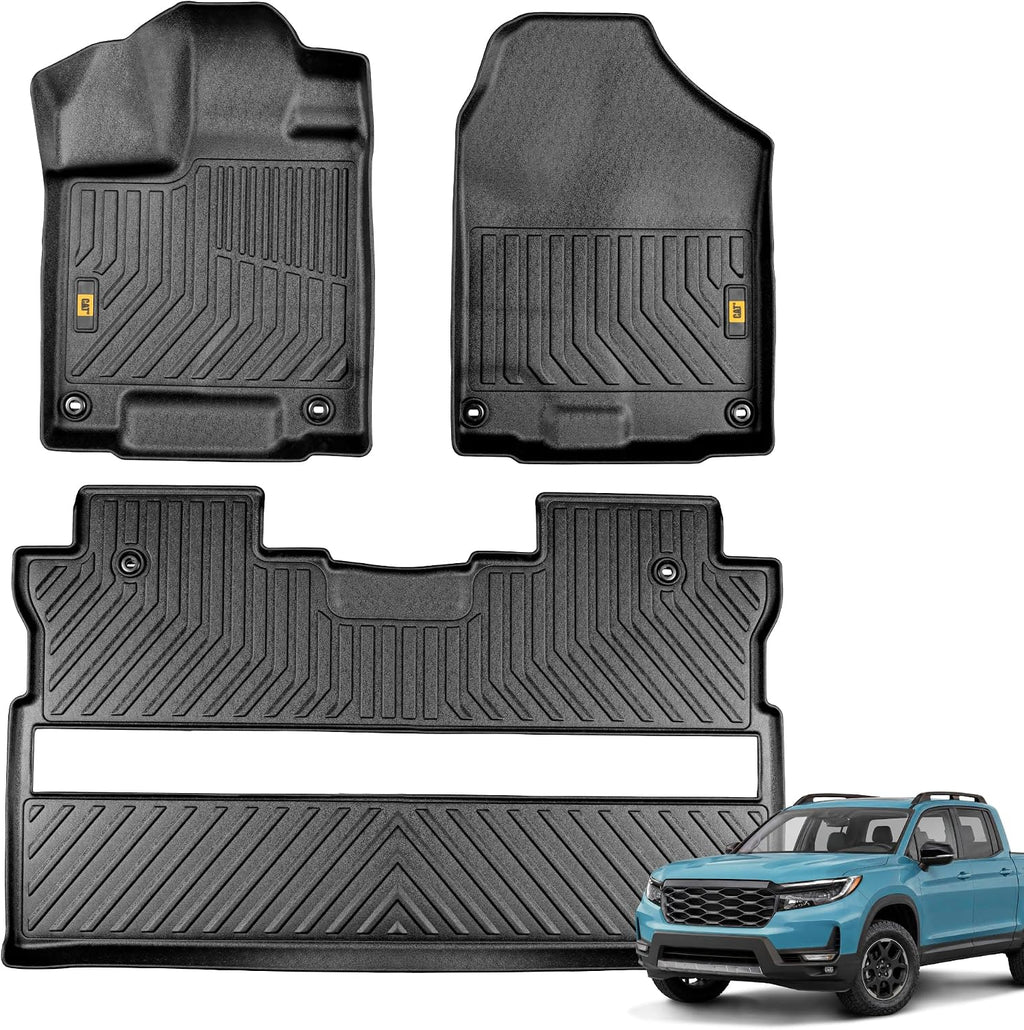 CAT® JustFit™ 3D Custom Fit Floor Mats for Honda Ridgeline 2017-2025, Heavy Duty All Weather Floor Liners Laser Measured, Honda Ridgeline Accessories