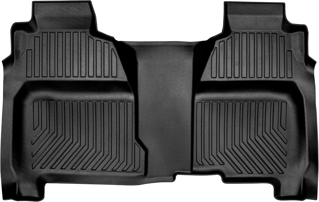 CAT® JustFit™ 3D Custom Fit Rear Floor Mat for Chevy Silverado 1500 Crew Cab 2014-2018, Heavy Duty Rubber Floor Liner Laser Measured, Silverado Accessories