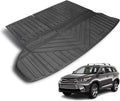 Compatible for 2014-2019 Toyota Highlander Cargo mat backrest mat 2-in-1 All Weather TPE Cargo Liner for 2014-2019 Toyota Highlander Accessories (Only fit 7 Passenger Model)