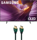 Samsung QN55S85FAFXZA 55 Inch OLED HDR 4K Smart TV with an AudioQuest Forest HDM48FOR225 2.25M 48G 8K-10K HDMI Digital Cable (2025)