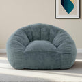 Bean Bag Chair for Adults, Soft Faux Fur Giant Beanbag Chairs, Oversized Cozy Bean Bag Couch Large Reading Chair, Comfy Bean Bag Sofa for Living Room, Bedroom & Dorm, Blue Grey