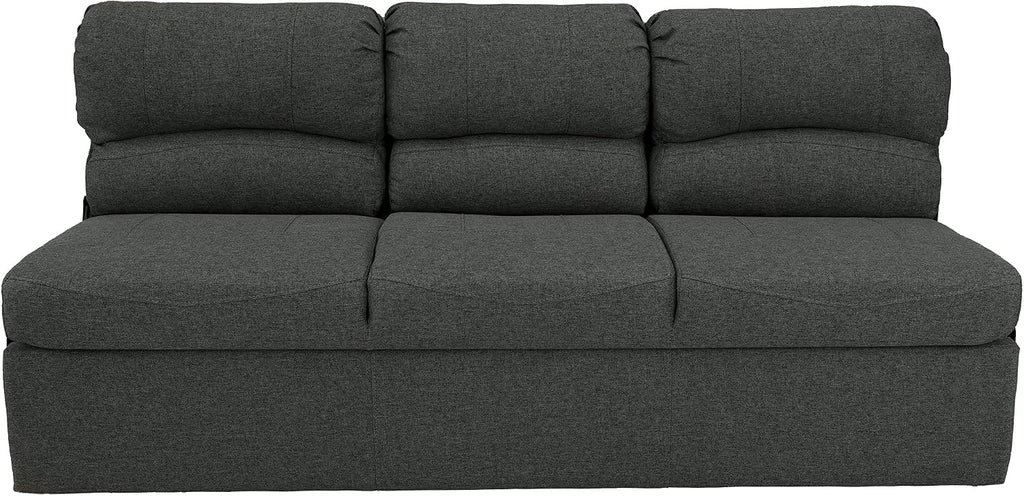 RecPro 68' RV Jackknife Sleeper Sofa with Drop-Down Console | Cloth Fabric | 2 Colors to Choose from | Furniture for RV and Camper (Fossil Cloth)