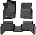 Husky Liners Weatherbeater Floor Mats | Fits 2024-2026 Toyota Tacoma, Double CAB ONLY | Front & 2nd Row, 3-pc Black - 94271