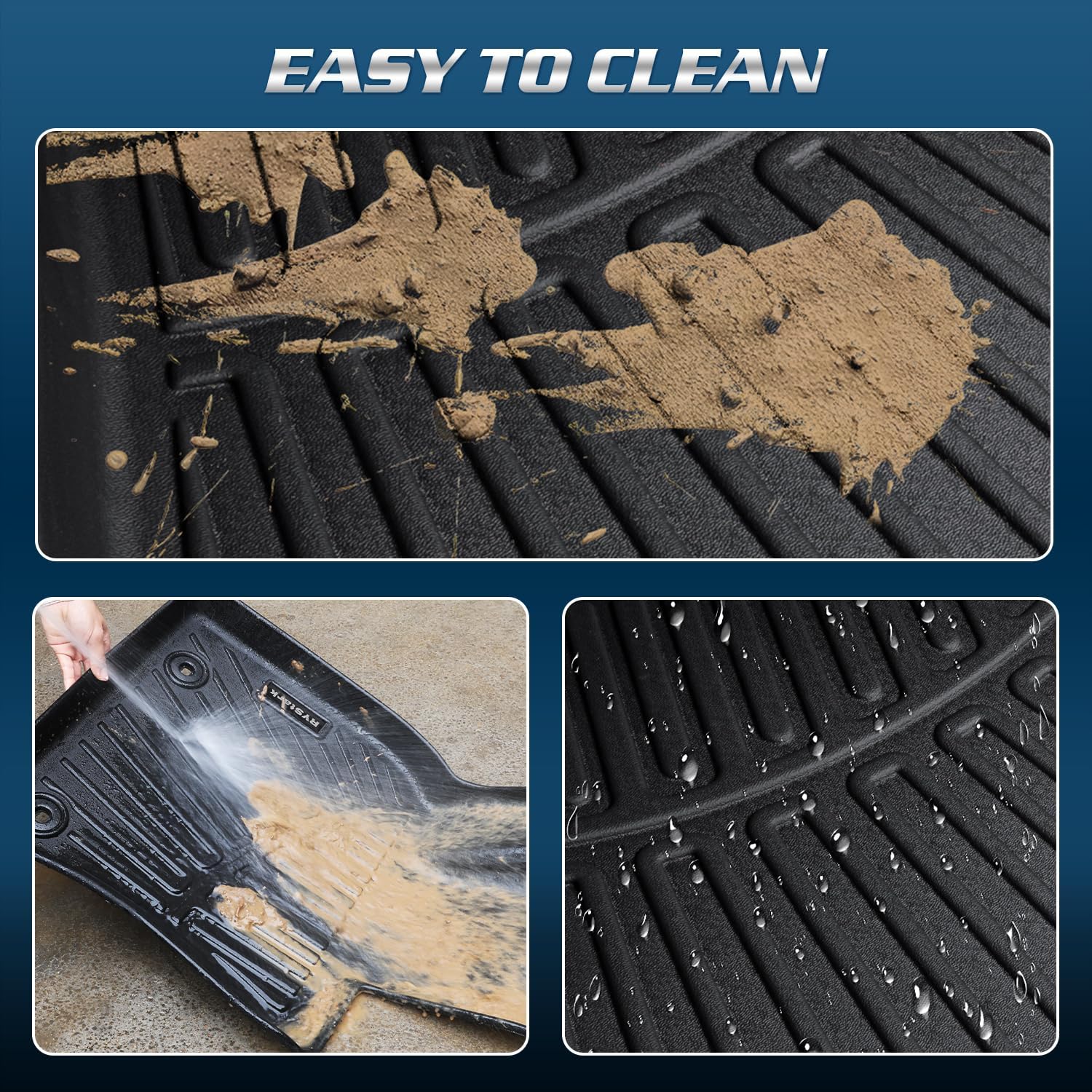 Fit for Buick Enclave 2025 2026 & for Chevy Traverse (7 Seats) 2024 Floor Mats & Cargo Liner All Weather Protection,Anti-Slip TPE Floor Mats & Trunk Mat for Buick Enclave & for Traverse Accessories