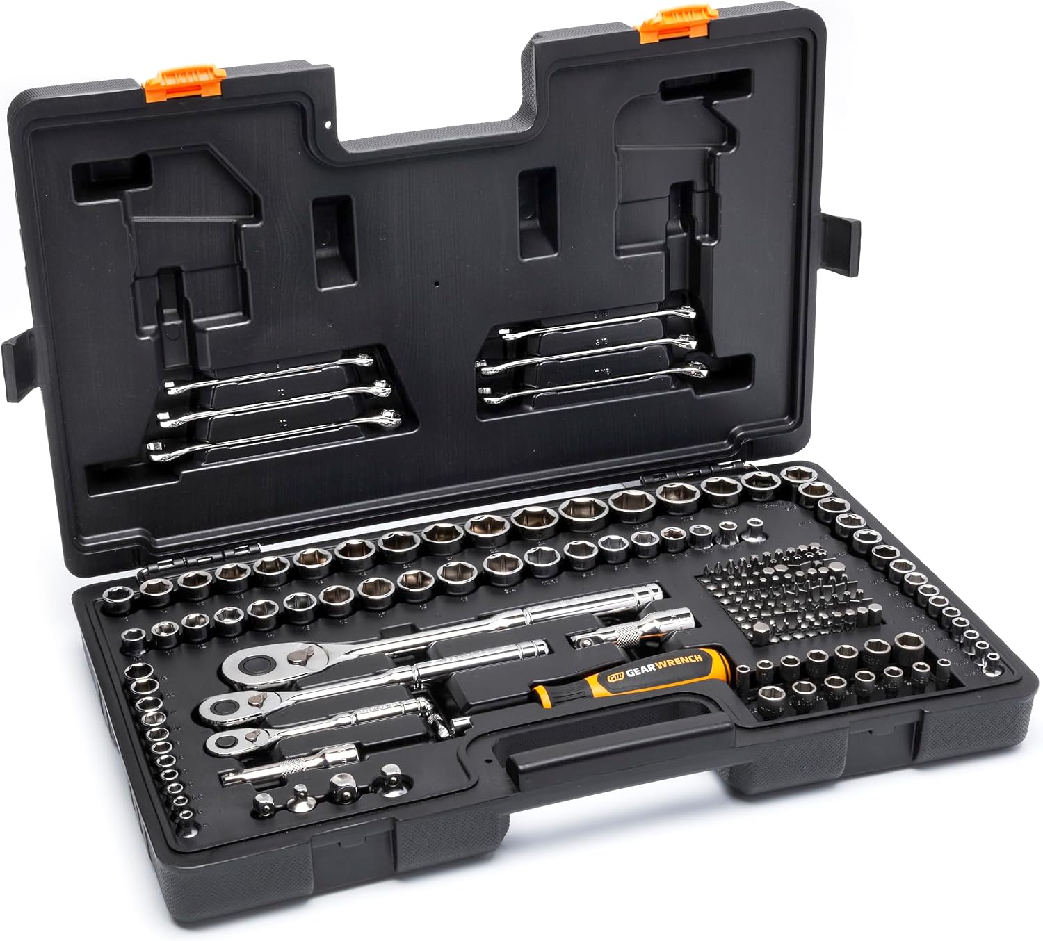 GEARWRENCH 202 Piece SAE/Metric Mechanics Tool Set 1/4', 3/8', & 1/2' Drives | GW72MLCBMTS