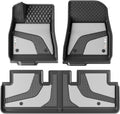 Coverado Floor Mats for 2024 2025 Tesla Model 3, Custom Fit All Weather TPE Cargo Liner Floor Mats Full Set, Waterproof Car Mats Trunk Floor Mat Tesla Model 3 Accessories,Front & Rear